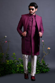 Buy Purple indowestern Collection for Men - Raj Shah
