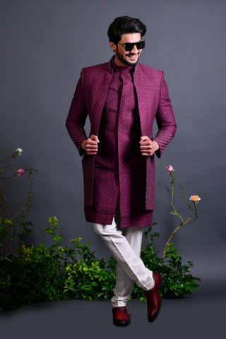 Purple indowestern - Raj Shah