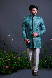 Buy Green indo western Collection for Men - Raj Shah