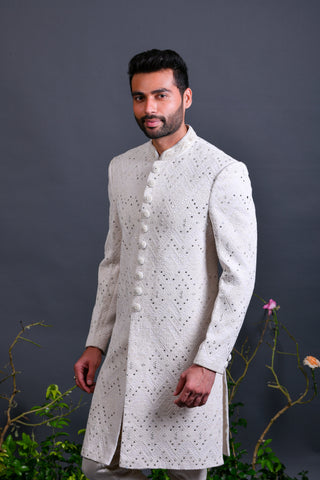 Buy Cream sherwani Collection for Men - Raj Shah