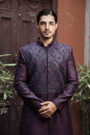 Buy Collection for Purple Indo Western for Men - Raj Shah