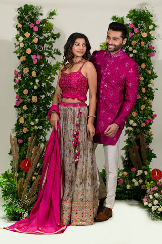 Buy Pink indowestern Collection for Men - Raj Shah