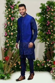 Blue long jacket - Raj Shah